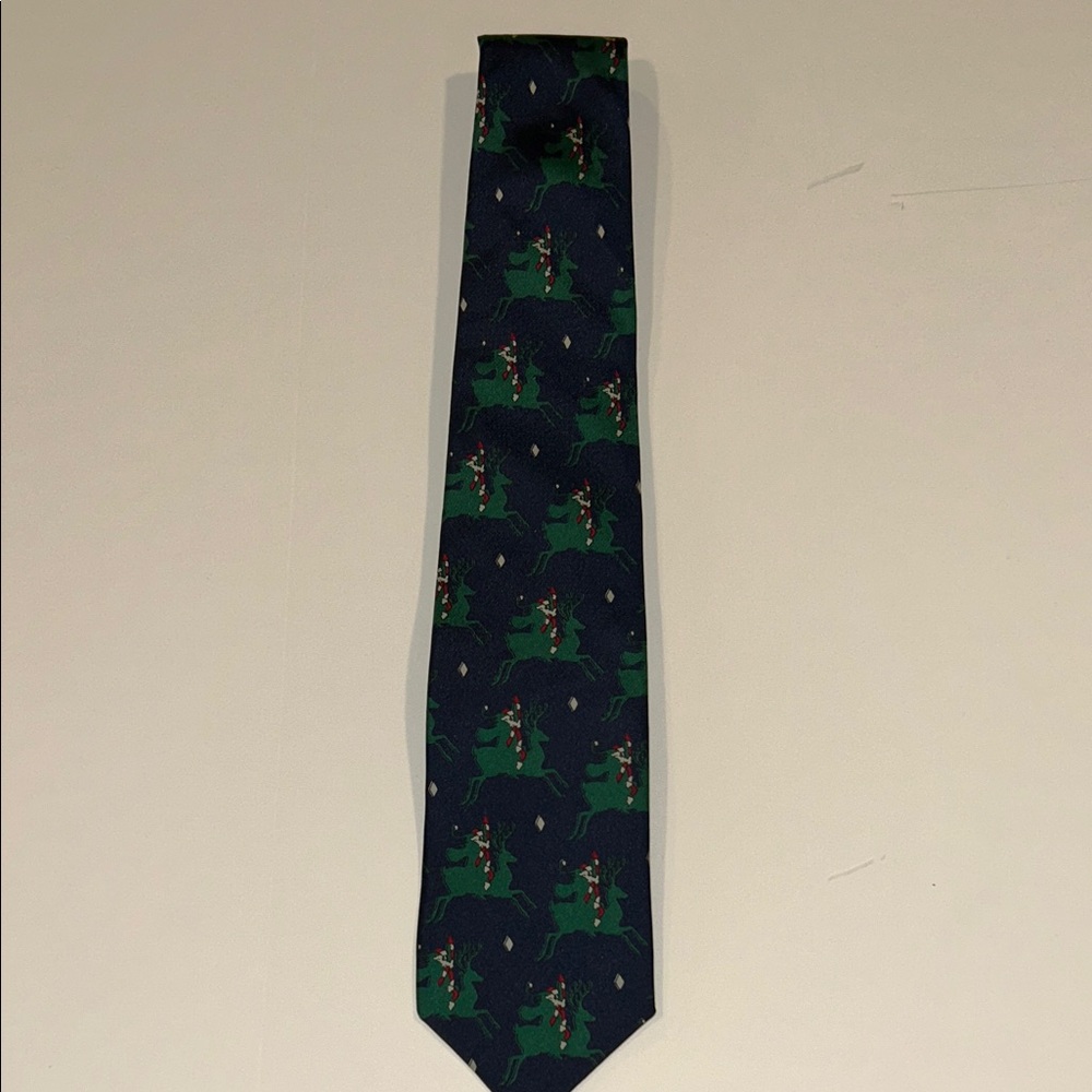 Robert Talbott for Nordstrom Hand Sewn Silk Hand Printed in England Reindeer Tie